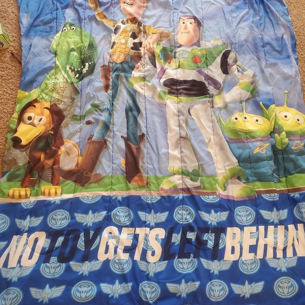Toy Story 3 No Toy Gets Left Behind Twin Comforter, Dinosaur, Woody, Buzz Slinky